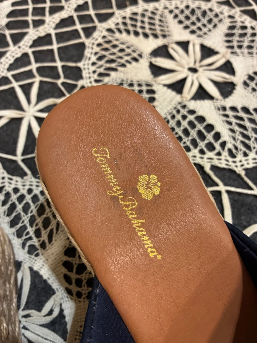 Tommy Bahama Stacey Navy Crisscross Slide Wedge Comfort Sandals. NWT 10 - Picture 7 of 8